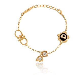 Ferragamo Bracelets, female, Yellow, Size: ONE SIZE Brass Bracelet