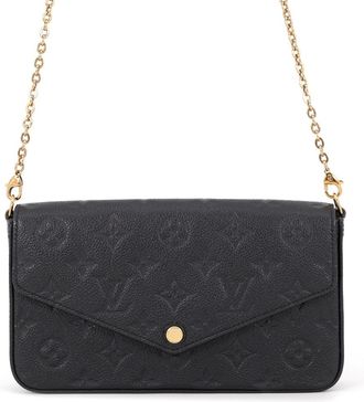 Louis Vuitton Noir Monogram Empreinte Chain/Shoulder Wallet (Pre-Owned)