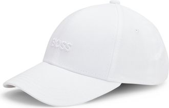 HUGO BOSS Baseball Cap BOSS Zed, weiss (wei&szlig; 100), Twill, Baumwolle, unifarben, Caps Baseball Cap, mit Logostickerei, Unisex