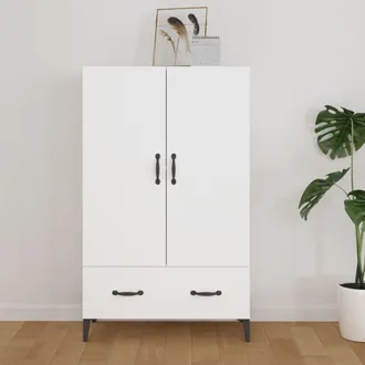vidaXL Aparador De Madera Contrachapada Blanco 70x31x115 Cm Vidaxl