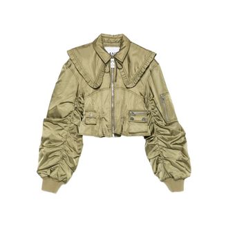 Ganni Outerwears Verde-Donna