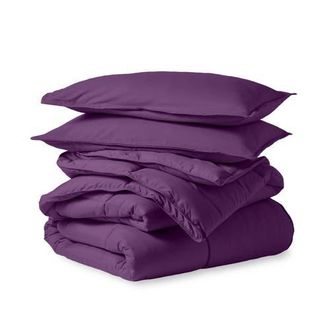 Bare Home All-Season Down Alternative Comforter Set - Oversized King in Plum at Nordstrom