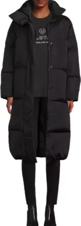 Belstaff Black Grasmore Down Filled Puffer Coat. Size M