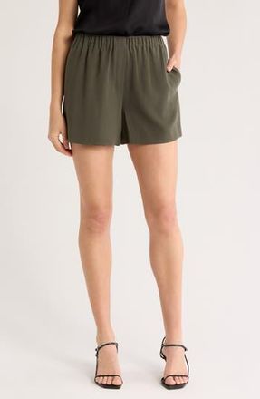 Theory Admiral Crepe Boxer Shorts in Dark Olive at Nordstrom Rack, Size X-Large