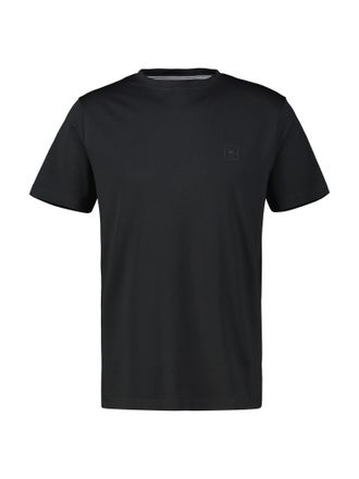 Lerros T-Shirt LERROS, Herren, Gr. XXL, schwarz, Single Jersey, Obermaterial: 95% Baumwolle, 5% Elasthan, unifarben, regular fit taillenbedeckt, Rundhals, Sh