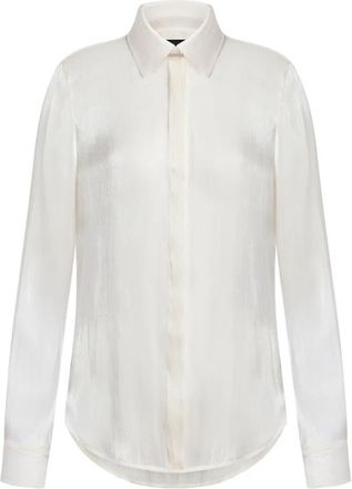 Dondup Camicia - Dames - Overhemden - Wit - S - Satijn - Overhemden