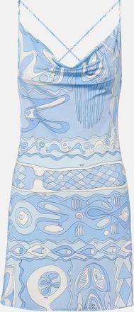 Pucci Angoli draped satin jersey minidress