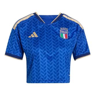 adidas (WMNS) adidas Italy 26 Home Cropped Jersey Asia Sizing Bold Blue KE8081