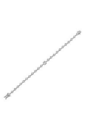 Kenneth Jay Lane Bezel Set Cubic Zirconia Tennis Bracelet in Silver at Nordstrom Rack, Size 7