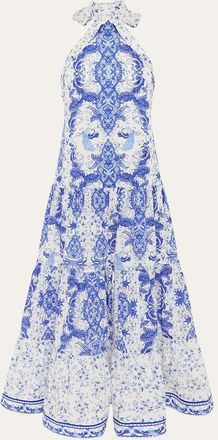 Aqua Blu Australia Evelyn Backless Halter Maxi Dress