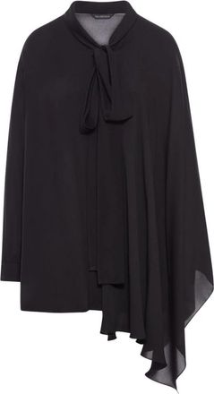 Balenciaga Zwart Zijde & Nylon Shirt - Dames - Blouses - Zwart - S - Nylon - Overhemden