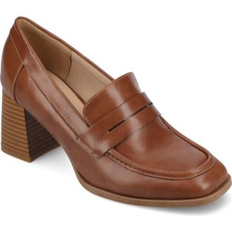 Journee Collection Malleah Loafer Pump in Brown at Nordstrom Rack, Size 8.5