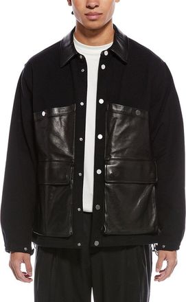 Helmut Lang Leather-Trim Hunting Coat