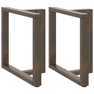 vidaXL Vidaxl - Patas Para Mesa De Comedor En Forma De T (2 Unidades), Color Negro, 70 X 35 X (72-73) Cm, Acero