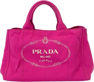 Prada Pink Canapa Tote Bag (Pre-Owned)