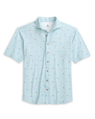 Johnnie-O Mens Rowing Shirt In White