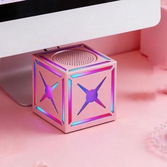 OEM Mini Altavoz Bluetooth De 5 W Con Sonido Hifi N&iacute;tido, Luces Rgb, Compacto Y Port&aacute;til Para Senderismo, Ciclismo, Viajes Y Como Regalo (rosa)