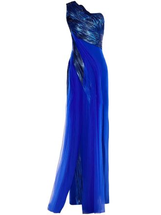 Gaby Charbachy tulle gown - Blue