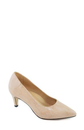 Marc Joseph New York Cortland St Leather Pump in Beige Snake Print at Nordstrom, Size 10.5