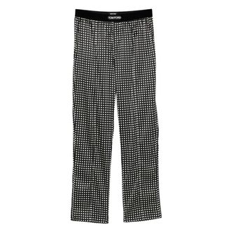 Tom Ford Pyjamas, male, Black, Size: XL Polka Dot Stretch-Satin Pajama Pants