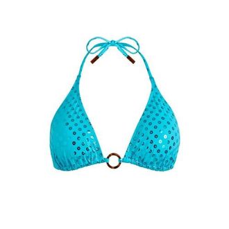 Vilebrequin Triangle Bikini Top Relief Sparkling in Disco Green at Nordstrom, Size Medium