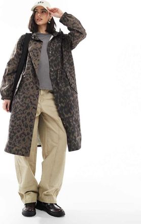 Asos shower proof rain jacket in abstract animal-Multi