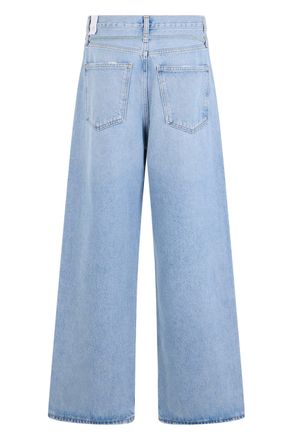A Gold E Wide-Leg Cotton Jeans - Light Blue