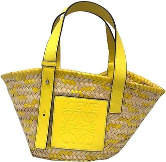 Loewe Yellow Leather Basket Handbag Tote Bag (Pre-Owned)