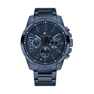 Tommy Hilfiger Accessoires, Heren, Blauw, ONE Size, Decker Horloge