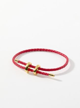 Simons Womens Braided faux-leather bracelet