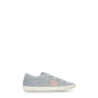 Golden Goose Sneakers, female, Blue, 7 UK, Light Blue Leather Trainers with Star Logo