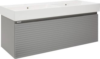 Puma Naturel Mueble De Ba&ntilde;o Con Lavabo Naturel Savona 118x43x44,8 Cm, Gris Mate (savona120gmu2)