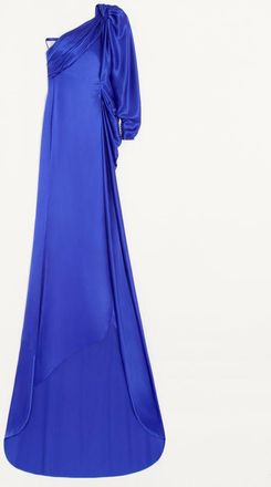 Valentino Gown In Crepe Satin Donna COBALTO 42