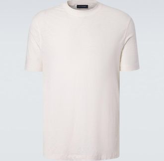 Thom Sweeney Linen-blend T-shirt