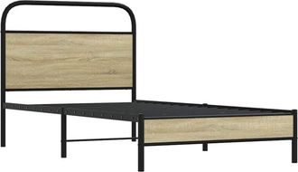vidaXL Estructura de cama sin colchón 90x190 cm madera roble Sonoma Vidaxl