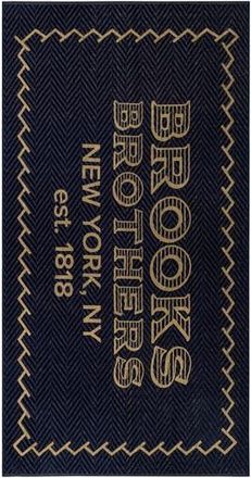 Brooks Brothers Logo Cotton Beach Towel in Navy at Nordstrom Rack