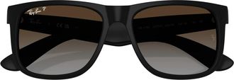 Ray-Ban Justin Zonnebril - Heren - Zonnebrillen - Zwart - 55 MM - Nylon - Accessoires