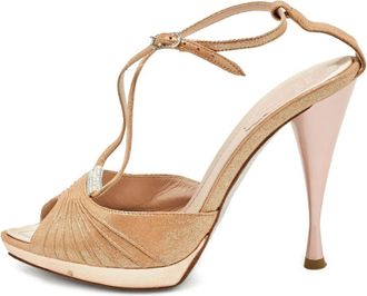 Rene Caovilla Sandali con cristalli 120mm - Oro