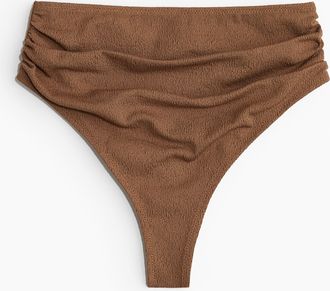 H&M High Waist Bikinihose Brazilian - Beige