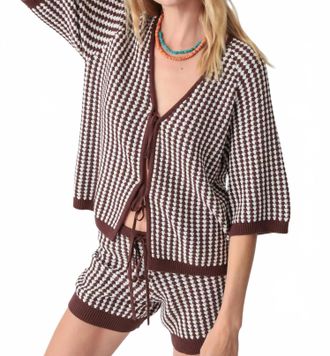 Electric & Rose Suzie Short With Adjustable Drawcord In Cocoa / Ivory