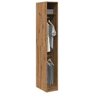 Berkfield Home Wardrobe Artisian Oak 30x50x200 cm Engineered Wood in Brown | Size: 30 x 50 x 200 cm
