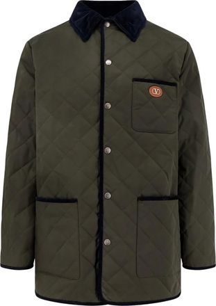 Valentino Jassen, Heren, Groen, M, Polyester, Signature Caban Jacket