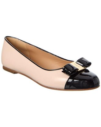 Ferragamo Varina Leather Ballet Flat
