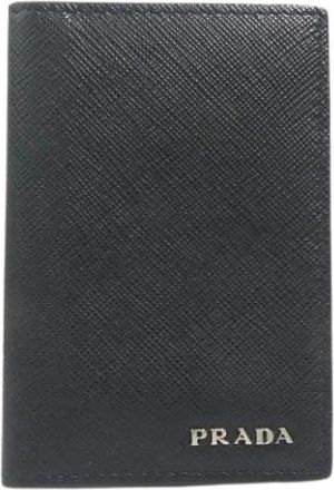 Prada Pre-owned Card Case - Heren - Vintage Accessoires - Zwart - ONE Size - Leer - Vintage