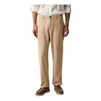 Scotch & Soda Broeken, Heren, Beige, W34, Linnen, Chino broeken