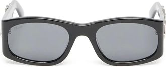 Pleasures x Akila Eazy Occhiali da sole rettangolari - Nero