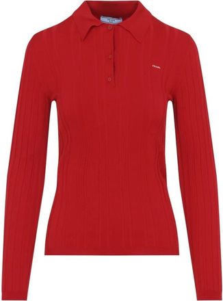 Prada Mujer, Camisetas, Rojo, Talla: S