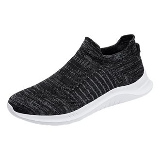 Generic Sneaker Shoes Men Slip On, Trainers Knit Mesh Summer Shoe Breathable Running Shoes Lightweight Work Shoe Low-Top Walking Trainer Anti Slip Sneakers fo