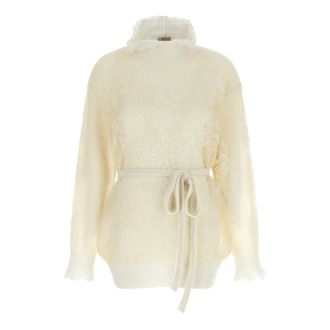 Twinset Truien & Vesten, Dames, Wit, S, Maxi Knit