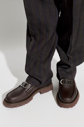 Ferragamo Cocoon Loafers, Mens, Brown